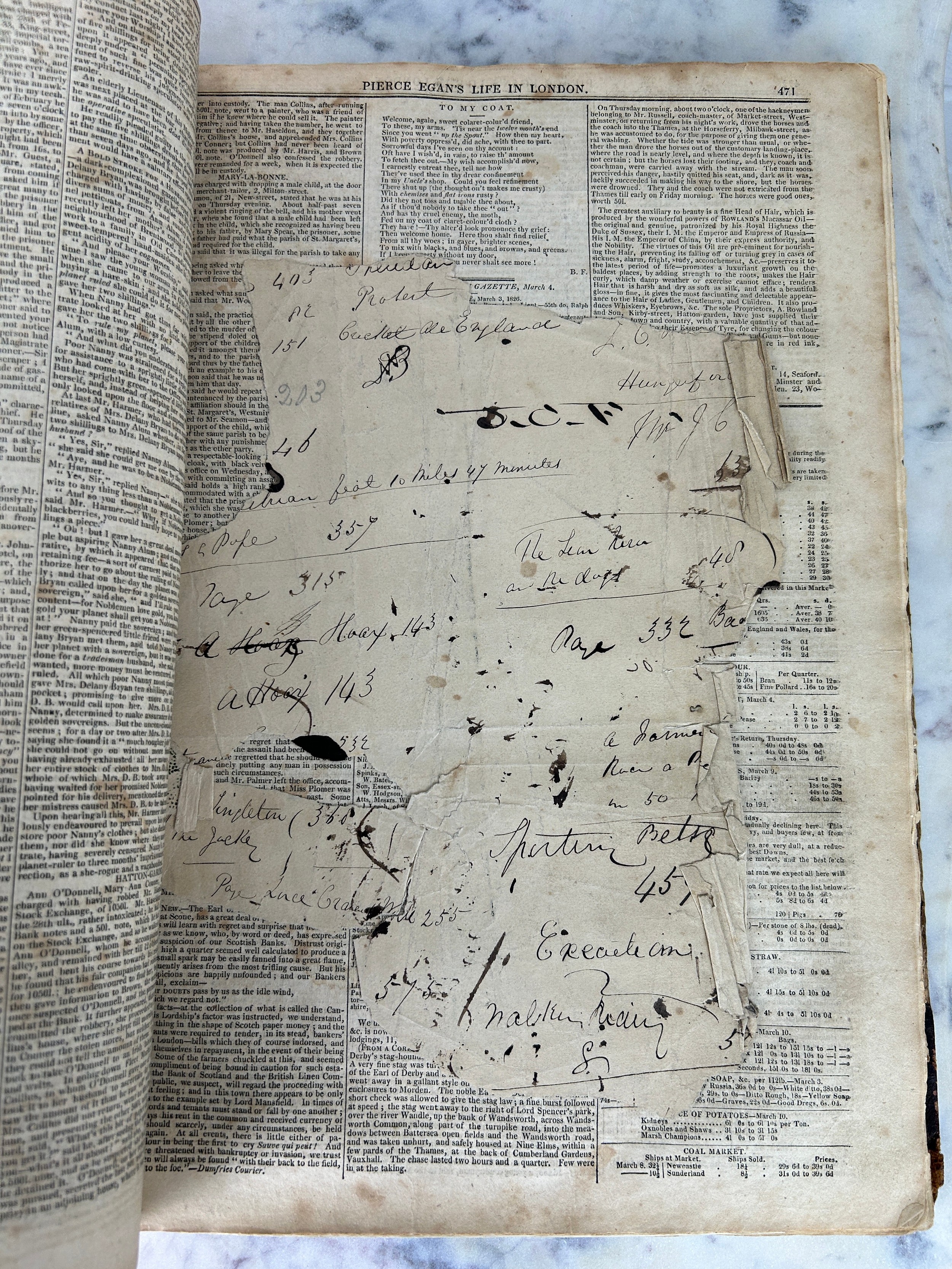 PIERCE EGAN: LIFE IN LONDON AND SPORTING GUIDE, 1826 EDITION, With various handwritten ink notes ( - Image 6 of 6