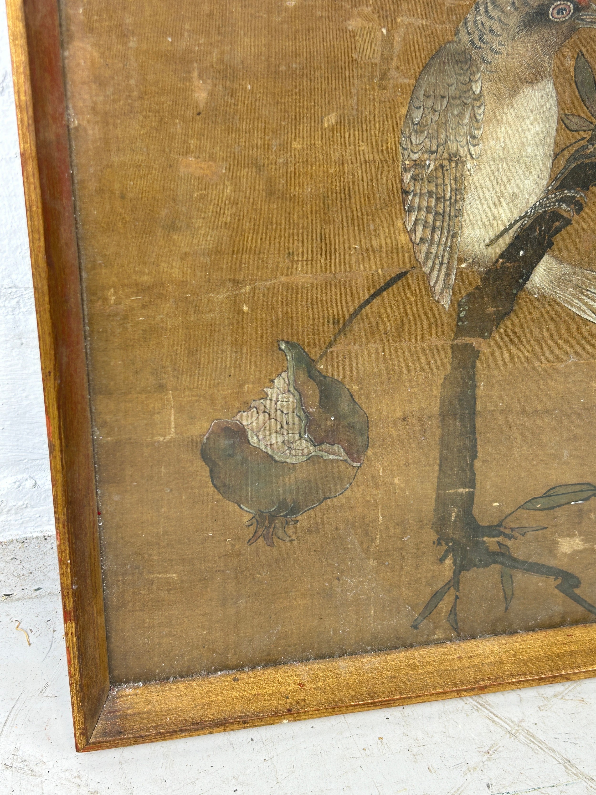 AFTER BIAN WEN JIN (MING DYNASTY ACTIVE 15TH CENTURY): A CHINESE PAINTING ON SILK DEPICTING A BIRD - Image 4 of 7