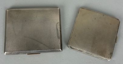 TWO SILVER CIGARETTE CASES, Weigh: 289gms