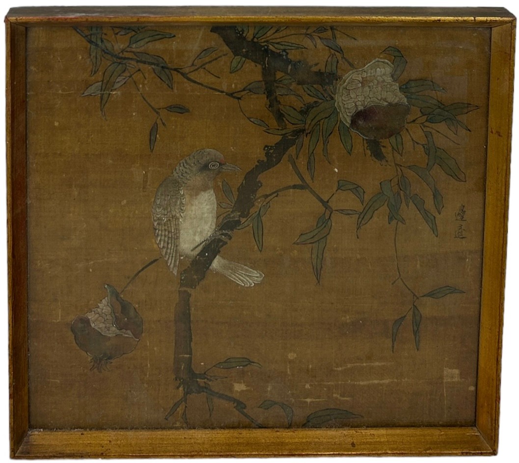 AFTER BIAN WEN JIN (MING DYNASTY ACTIVE 15TH CENTURY): A CHINESE PAINTING ON SILK DEPICTING A BIRD