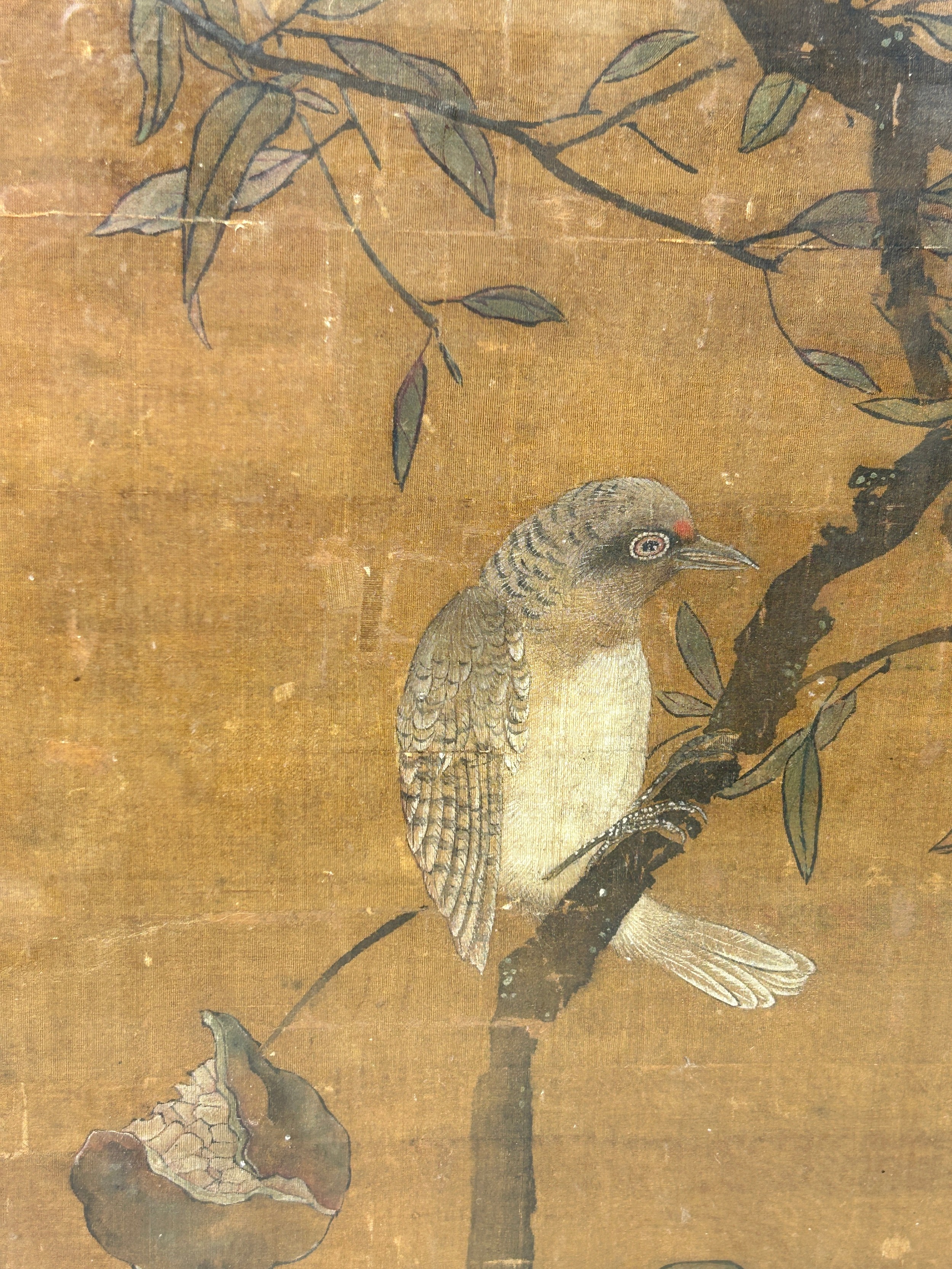 AFTER BIAN WEN JIN (MING DYNASTY ACTIVE 15TH CENTURY): A CHINESE PAINTING ON SILK DEPICTING A BIRD - Image 3 of 7