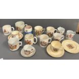 A selection of Coronation cups and memorabilia
