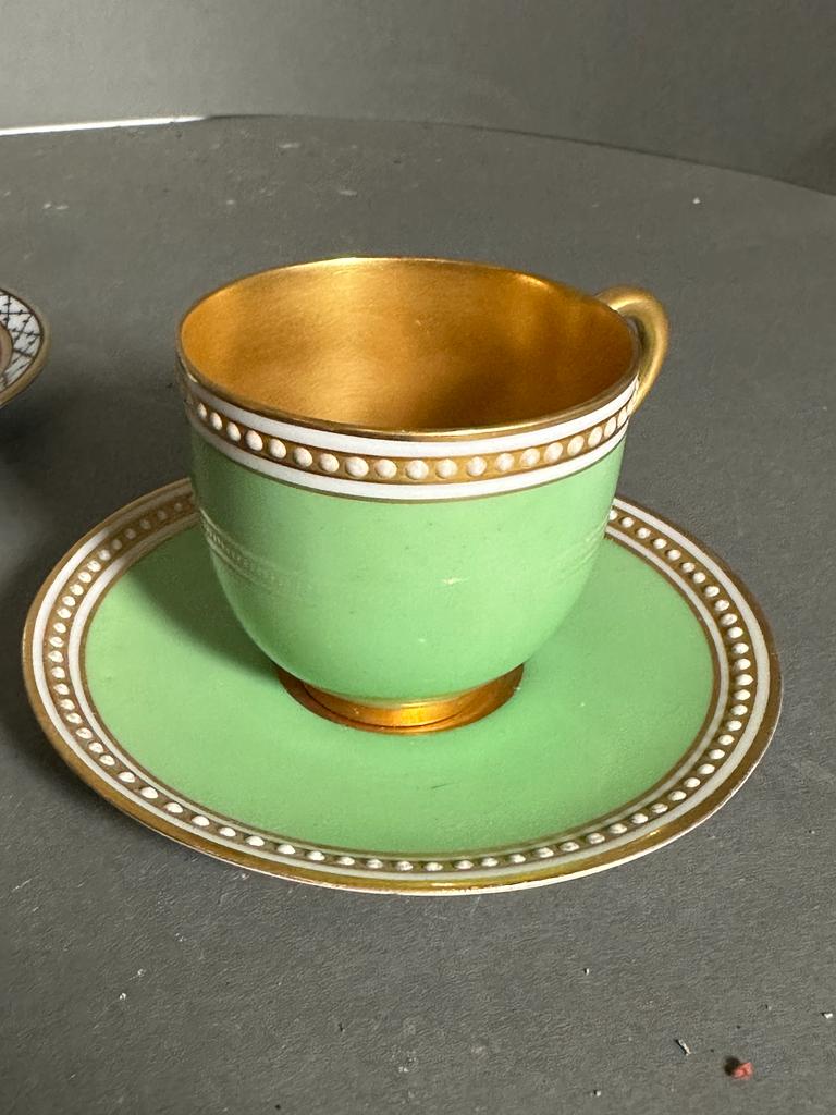 A selection of coffee cans and saucers, various makers and marks to include Royal Worcester - Image 6 of 7
