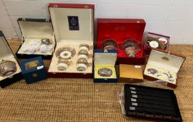 A mixed selection of boxed china sets