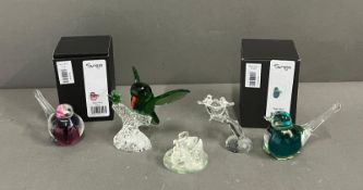 A selection of glass birds