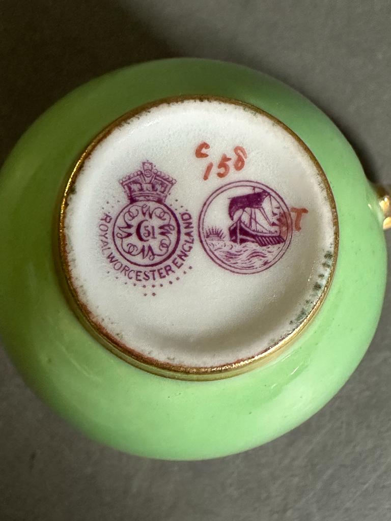 A selection of coffee cans and saucers, various makers and marks to include Royal Worcester - Image 4 of 7