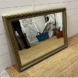 A wooden painted hall mirror 97cm x 67cm