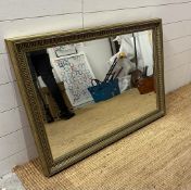 A wooden painted hall mirror 97cm x 67cm