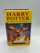 A 1st Edition Harry Potter and the order of the Phoenix book by J.K.Rowling.