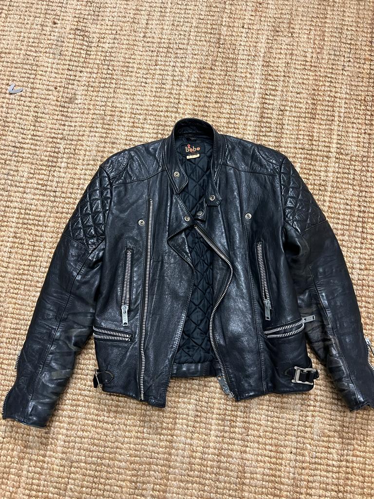 A vintage Bobo leather jacket size 38