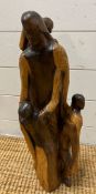 A wooden carved sculpture