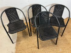 Four garden metal chairs