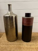 Two contemporary decorative vases (H55cm)