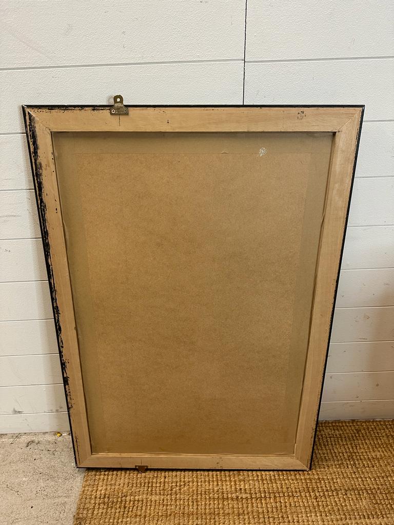 A contemporary wooden gold painted two tone hall mirror (72cm x 103cm) - Image 3 of 8