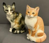Two china cats (H29cm)