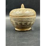 A Thai stoneware covered bowl (Approximate Height 9cm)