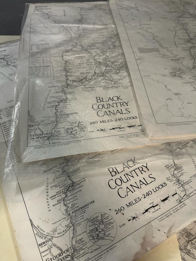 A large selection of vintage maps to include Trent Waters, The Great River Ouse and The Stourport - Image 2 of 5