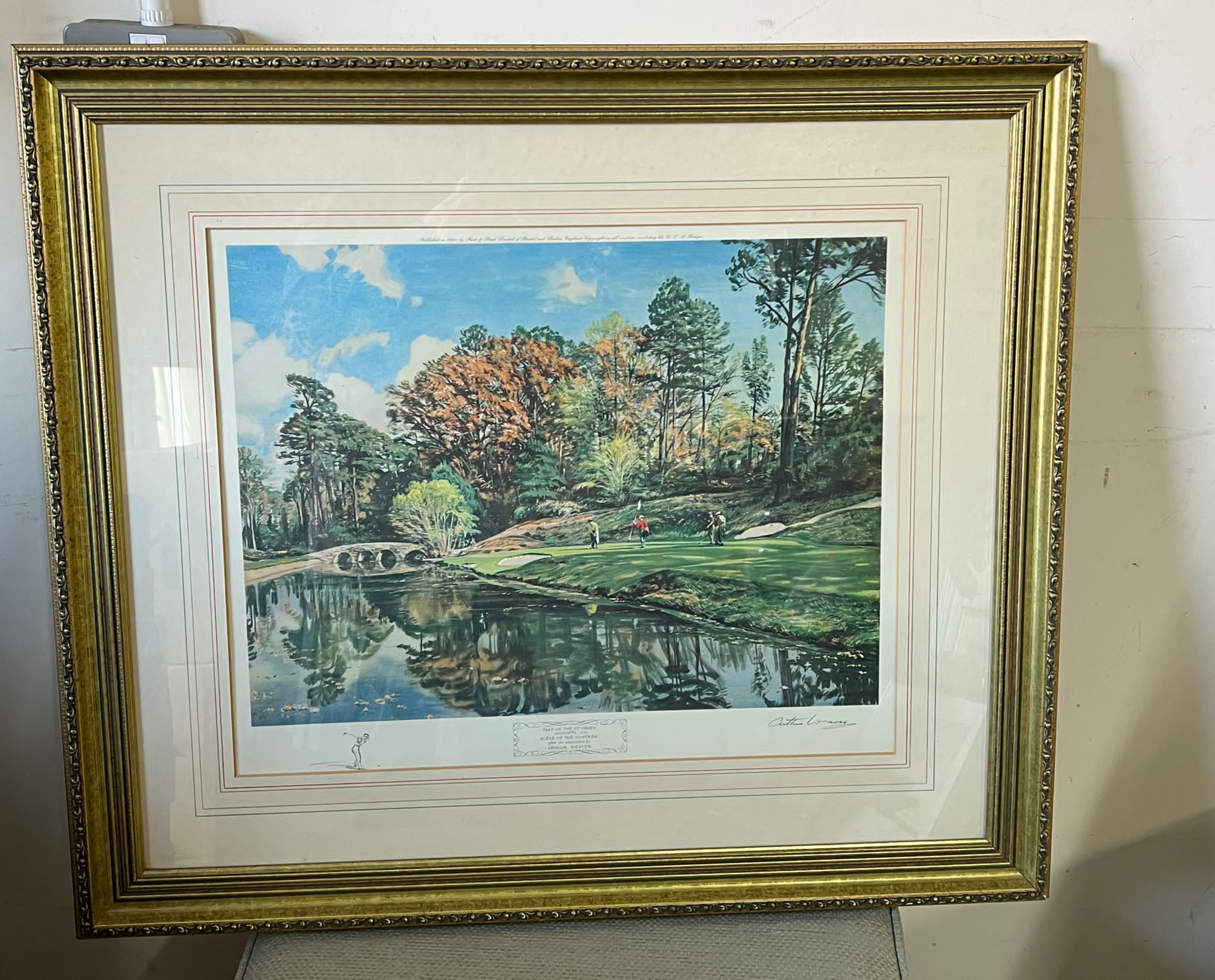 An Arthur Weaver signed print "Scene of the Mastes Augusta" 55cm x 42cm