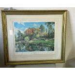 An Arthur Weaver signed print "Scene of the Mastes Augusta" 55cm x 42cm