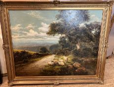An oil on canvas Boxhill Surrey by Charles Henry Passey signed lower left 69.8cm x 90.2cm