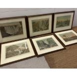 A set of six colonial art prints of African scenes