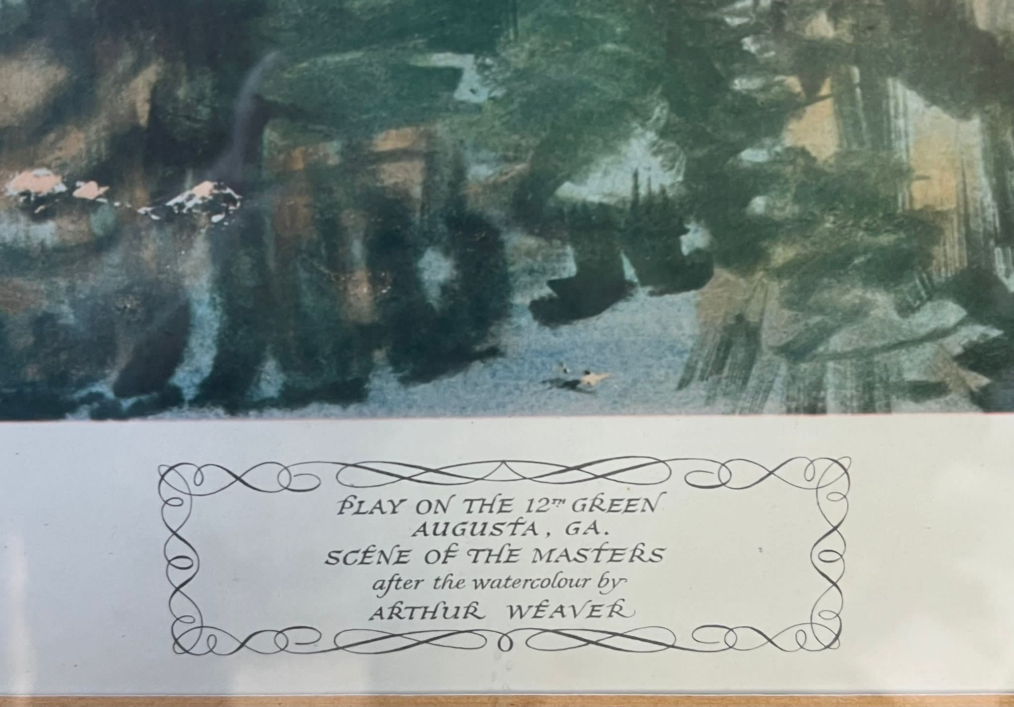 An Arthur Weaver signed print "Scene of the Mastes Augusta" 55cm x 42cm - Image 4 of 4