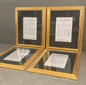 Four prints of "Love" letter from a gentleman to a lady