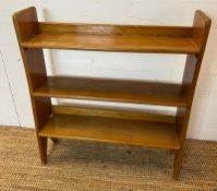 Arts and Crafts style open bookcase (H83cm W76cm D21cm)