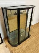 A Victorian glazed shop display cabinet by George Taylor and Co (H93cm W76cm D30cm)