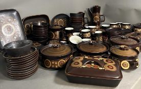 A large selection of Denby Arabesque tea and dinner ware