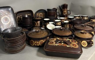 A large selection of Denby Arabesque tea and dinner ware