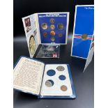 Four coin presentation packs to include 1983 United Kingdom Uncirculated £1 coin, Britain's First
