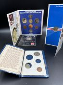 Four coin presentation packs to include 1983 United Kingdom Uncirculated £1 coin, Britain's First