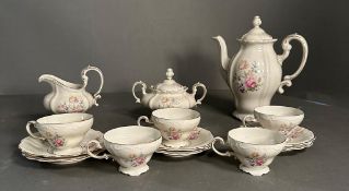 A part German pompadour coffee service