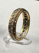 An 18ct gold eternity style ring, size O, approximate weight 4.3g