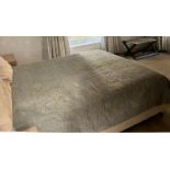 A contemporary bed with upholstered head and foot board (W208cm 6ft mattress) (mattress not