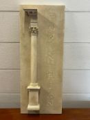 Corinthian column architecture wall hanging model in clay 45cm x 18cm