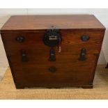 Korean chest with metal work to front