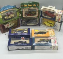 Ten Diecast model vans