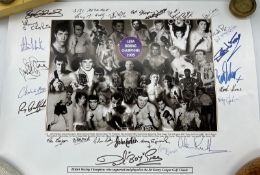 London ex-boxers association signed poster including Sir Henry Cooper, Dave , Boy, Green etc