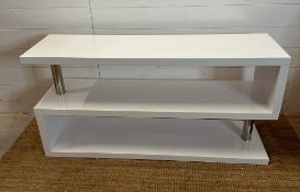 A Charisina two white gloss Tv stand (H60cm W120cm D37cm)