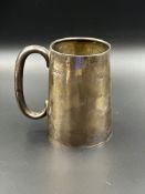 A silver, engraved tankard, approximate total weight 213g, hallmarked for Chester