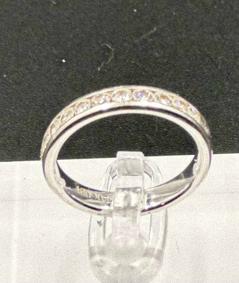 A 14ct white gold half eternity style ring, approximate total weight 3.4g and size N. Being sold - Image 2 of 4