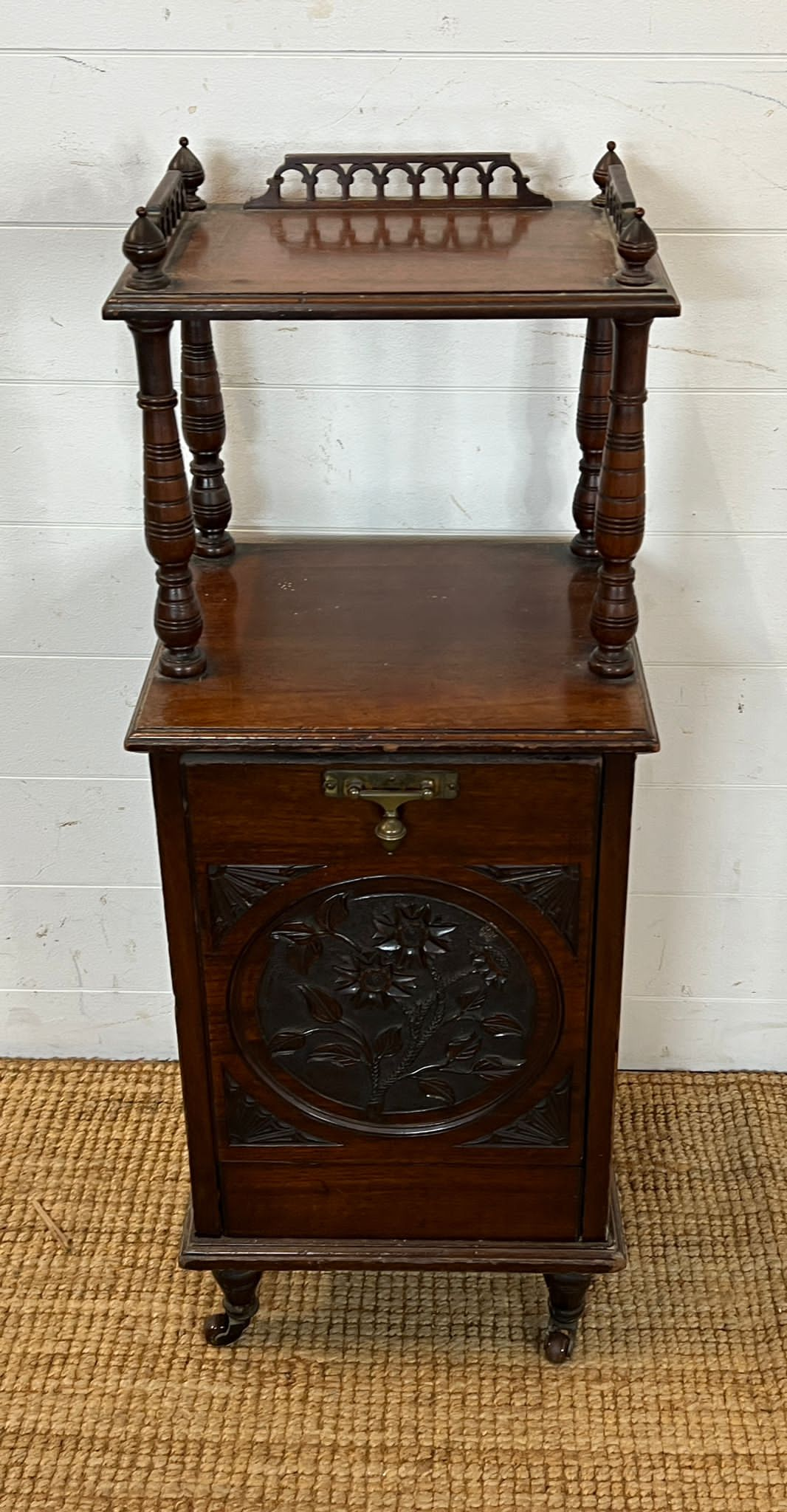 A Victorian mahogany coal box