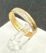 A 9ct gold wedding band, approximate weight 1.9g, size L