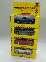 Four Diecast classic sports car collection
