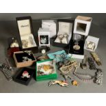 A selection of costume jewellery and watches