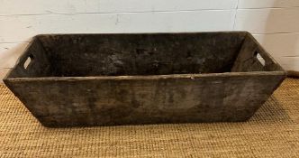 A large wooden reclaimed trough (H27cm W100cm D40cm)