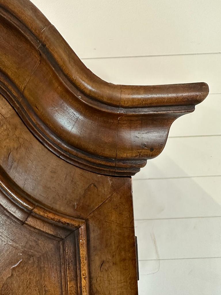 A Queen Anne revival walnut panelled cabinet on two over three chest with block feet, brass - Image 4 of 9