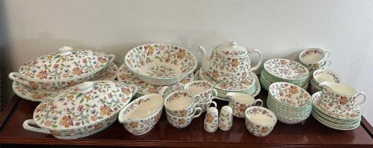 A Minton "Haddon Hall" part dinner service and tea service